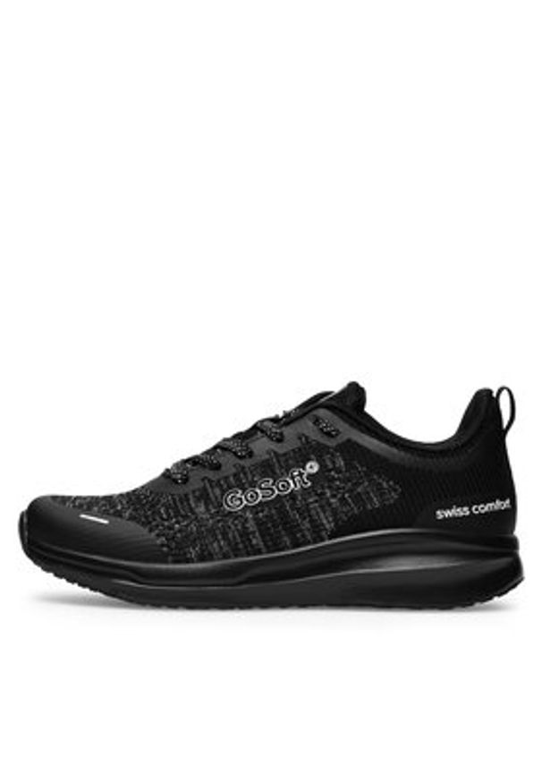 Go Soft Sneakersy WP-123 Czarny. Kolor: czarny. Materiał: materiał