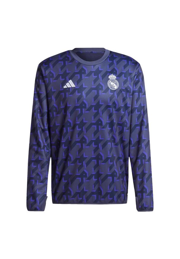 Adidas - Koszulka Real Madrid Pre-Match Warm. Kolor: niebieski. Materiał: materiał. Sport: piłka nożna