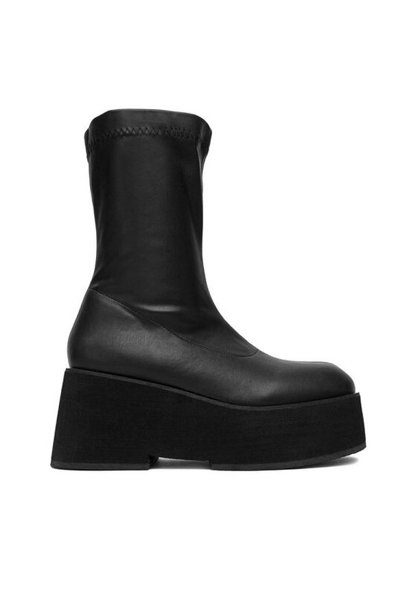 DeeZee Botki W3LH164802 Czarny. Kolor: czarny. Materiał: syntetyk, materiał