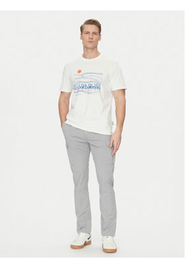Napapijri Spodnie materiałowe NP0A4IDQH621 Szary Regular Fit. Kolor: szary. Materiał: bawełna