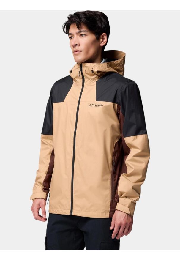columbia - Płaszcz Przeciwdeszczowy Męski Columbia Inner Limits III. Kolor: beżowy. Sport: turystyka piesza