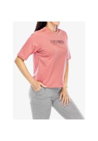 columbia - Koszulka z nadrukiem damska Columbia North Cascades Relaxed Tee. Kolor: różowy. Wzór: nadruk