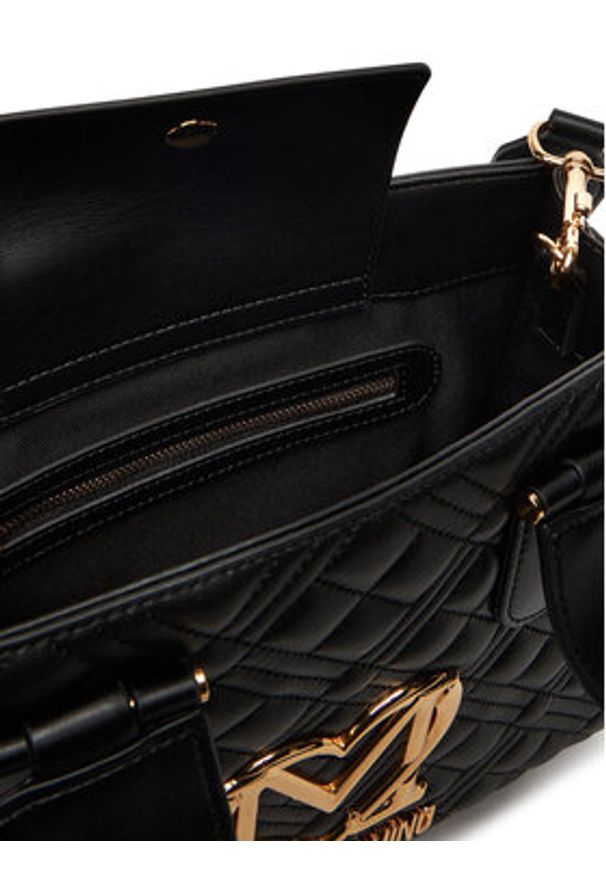 Love Moschino - LOVE MOSCHINO Torebka JC4303PP1NK1200A Czarny. Kolor: czarny. Materiał: skórzane