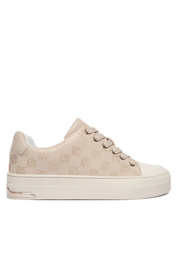 DKNY Sneakersy K3556786 Beżowy. Kolor: beżowy. Materiał: skóra