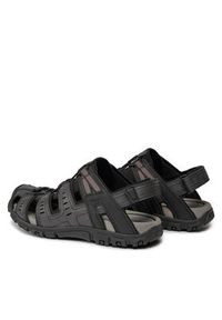 Geox Sandały Uomo Sandal Strada U4524C 000ME C9999 Czarny. Kolor: czarny. Materiał: skóra #4