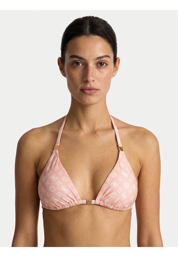 Guess Góra od bikini E6GJ08 MC04R Różowy. Kolor: różowy. Materiał: syntetyk