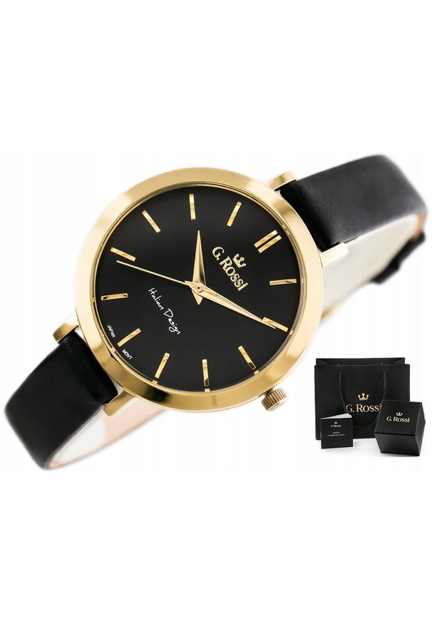 NoName - Zegarek ZEGAREK DAMSKI G. ROSSI LUNA KLASYCZNY +BOX GRAWER. Styl: klasyczny