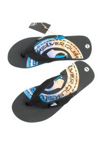 Klapki japonki męskie Quiksilver Molokai. Okazja: na plażę. Kolor: czarny, wielokolorowy. Styl: sportowy