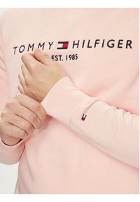 TOMMY HILFIGER - Tommy Hilfiger Bluza Logo MW0MW11596 Różowy Regular Fit. Kolor: różowy. Materiał: bawełna #3
