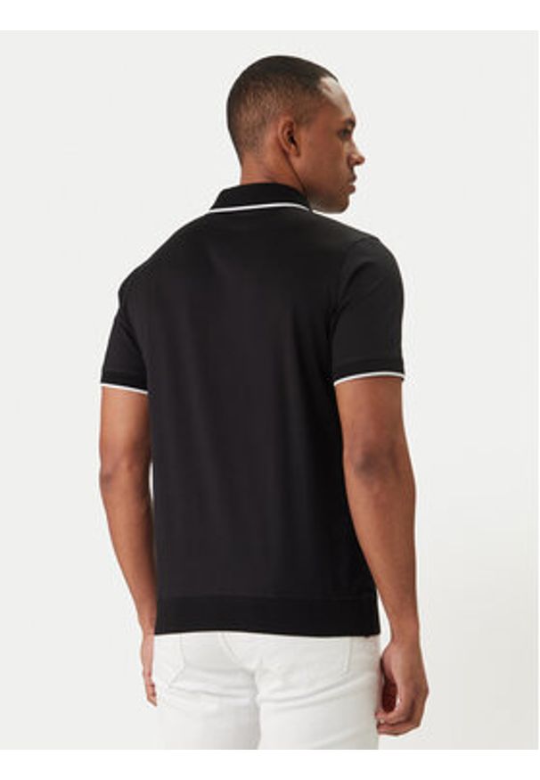 Karl Lagerfeld - KARL LAGERFELD Polo 745080 562200 Czarny Regular Fit. Typ kołnierza: polo. Kolor: czarny. Materiał: bawełna
