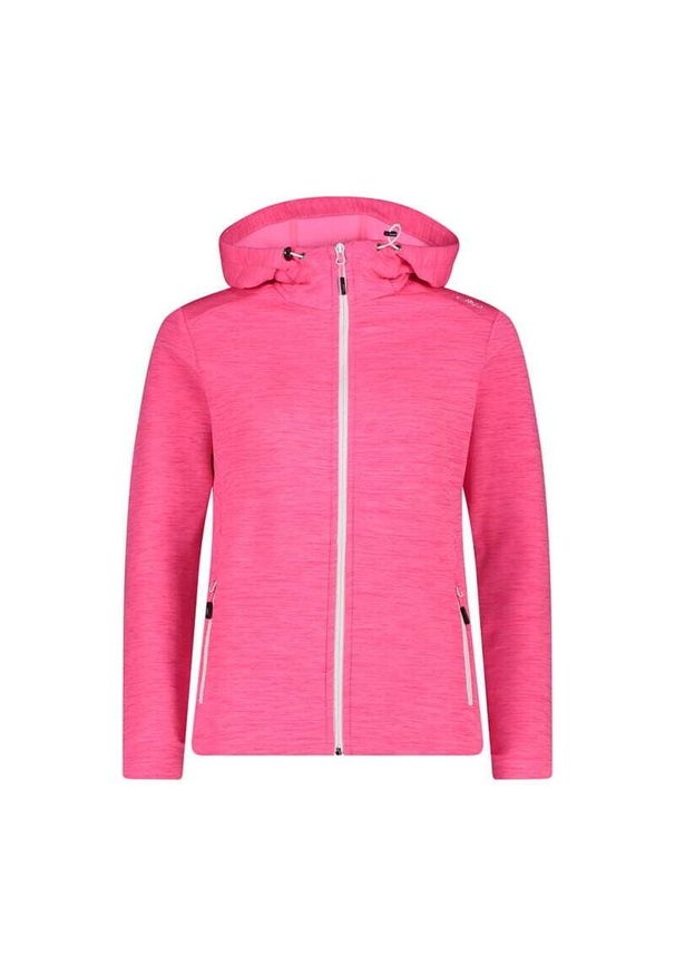 Polar z kapturem dla kobiet CMP. Typ kołnierza: kaptur. Kolor: różowy. Materiał: polar. Sport: turystyka piesza