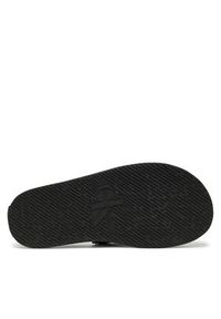 Calvin Klein Jeans Klapki Flat Molded Sandal Slide YW0YW01710 Czarny. Kolor: czarny. Materiał: skóra