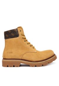 Guess Trapery FMFSIR LEA10 Beżowy. Kolor: beżowy. Materiał: nubuk, skóra