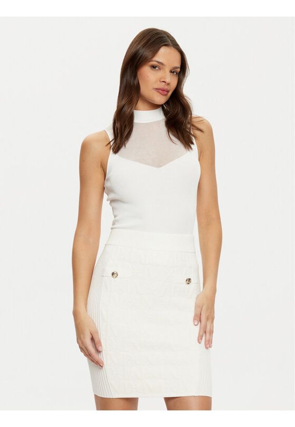 Marciano Guess Bluzka 5RGR20 5817Z Beżowy Regular Fit. Kolor: beżowy. Materiał: wiskoza