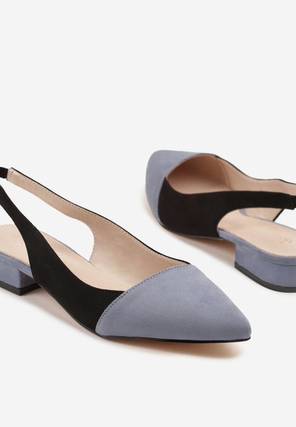 Renee - Czarne Sandały Typu Slingback z Wkładką ze Skóry Naturalnej Galindena. Okazja: na co dzień. Zapięcie: sprzączka. Kolor: czarny. Materiał: skóra. Sezon: lato. Obcas: na obcasie. Styl: elegancki, casual, klasyczny. Wysokość obcasa: średni