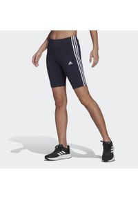 Adidas - Spodenki krótkie sportowe damskie adidas Essentials 3-Stripes. Kolor: niebieski, wielokolorowy, biały. Długość: krótkie. Sport: bieganie, kolarstwo