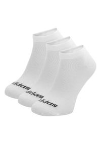 Adidas - adidas Skarpety krótkie HT3447 3-PACK Biały. Kolor: biały. Materiał: materiał #1