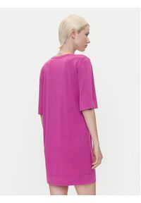 Emporio Armani Sukienka codzienna EW000618 AF12187 UA227 Różowy Loose Fit. Okazja: na co dzień. Kolor: różowy. Materiał: wiskoza. Typ sukienki: proste. Styl: casual #3
