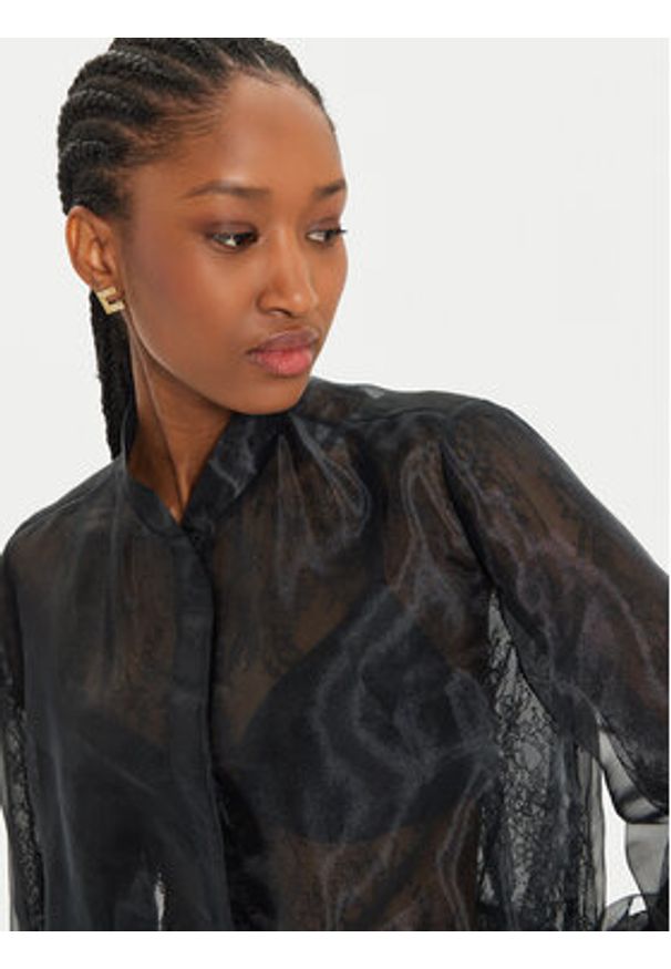 TwinSet - TWINSET Bluza 241TP2020 Czarny Loose Fit. Kolor: czarny. Materiał: syntetyk