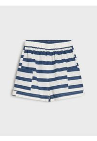 Sinsay - Szorty cargo w paski - brązowy. Kolor: brązowy. Wzór: paski #1
