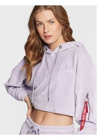 Alpha Industries Bluza 108041 Fioletowy Oversize. Kolor: fioletowy. Materiał: syntetyk