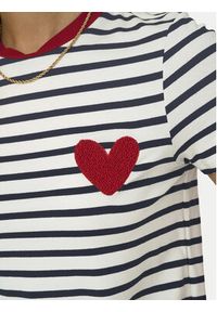 only - ONLY T-Shirt Heart 15318959 Biały Regular Fit. Kolor: biały. Materiał: wiskoza #3