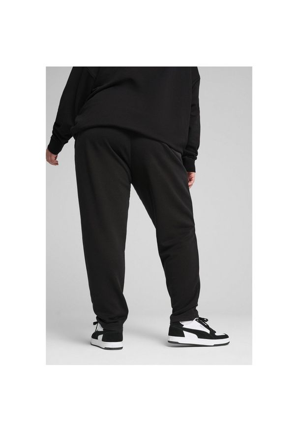 Puma - Damskie spodnie dresowe z małym logo No.1 ESS PUMA Black. Kolor: wielokolorowy, czarny. Materiał: dresówka