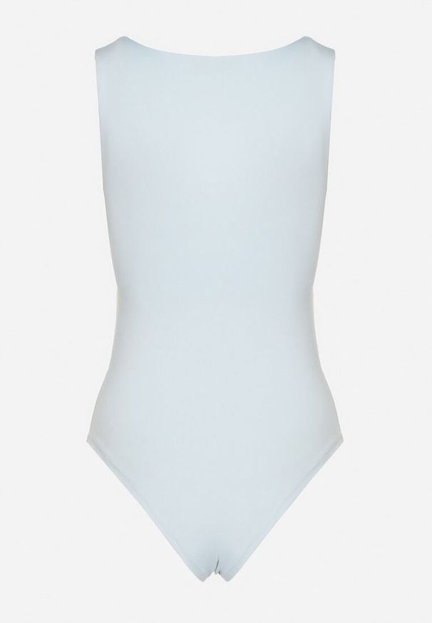Born2be - Jasnoniebieskie Body Hyrmime. Typ kołnierza: dekolt kwadratowy. Kolor: niebieski. Materiał: dzianina, jeans. Długość rękawa: bez rękawów. Sezon: lato. Styl: klasyczny
