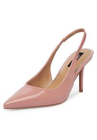 Nine West Sandały SX005-01 Różowy. Kolor: różowy. Materiał: skóra