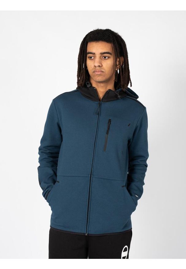 Champion - Bluza trekking męska Full Zip. Kolor: czarny. Materiał: bawełna, poliester. Sport: turystyka piesza