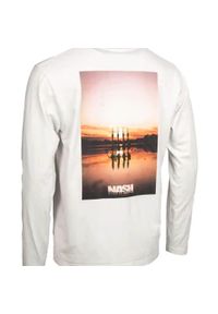 Koszulka Męska Wędkarska Nash Make It Happen Sunset Long Sleeve Ecru. Kolor: beżowy. Długość rękawa: długi rękaw