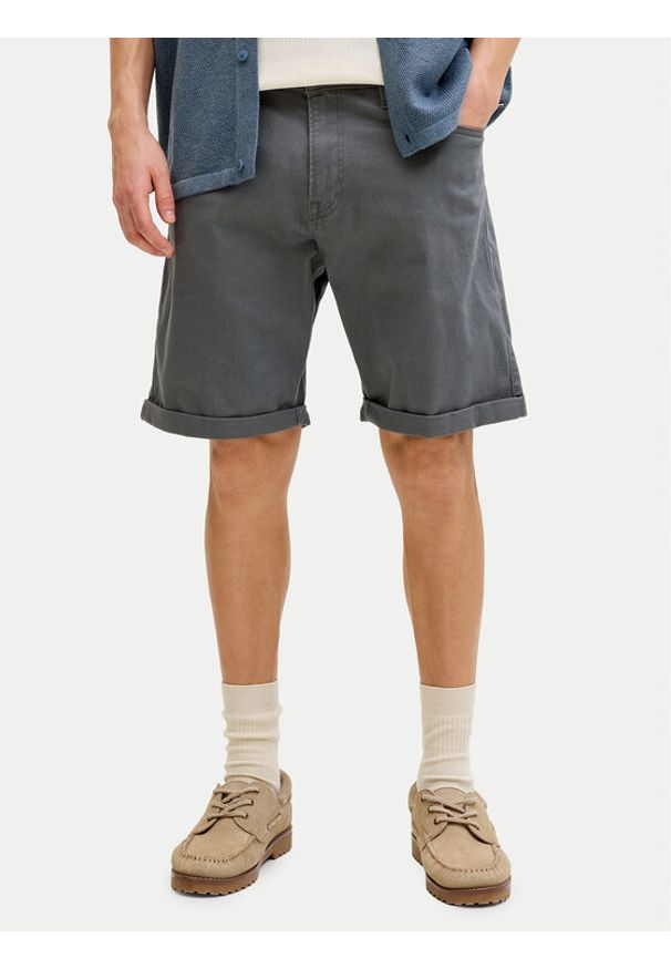 Jack & Jones Szorty jeansowe Rick 12288485 Szary Regular Fit. Kolor: szary. Materiał: bawełna