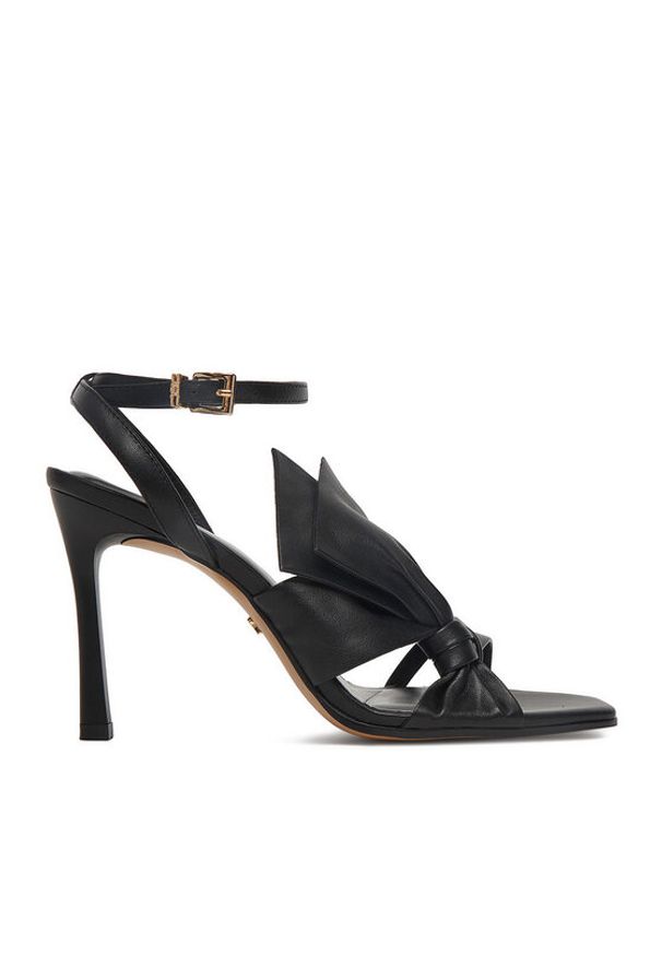 Gino Rossi - GINO ROSSI Sandały EO-LT23-310 Czarny. Kolor: czarny. Materiał: skóra