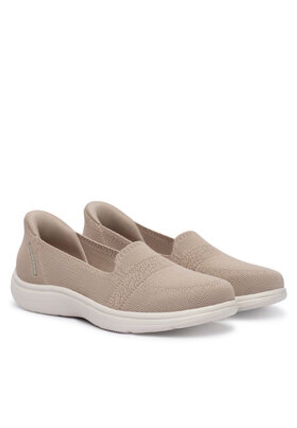 skechers - Skechers Sneakersy Slip-Ins: On-The-Go Flex Radiant - Sloane 138435/TPE Beżowy. Kolor: beżowy. Materiał: materiał
