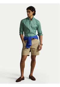 Polo Ralph Lauren Koszula 710B20512009 Zielony Custom Fit. Typ kołnierza: polo. Kolor: zielony. Materiał: bawełna #4