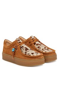 Clarks Półbuty Boxbee Walla. 26329295 Brązowy. Kolor: brązowy. Materiał: skóra, zamsz #4