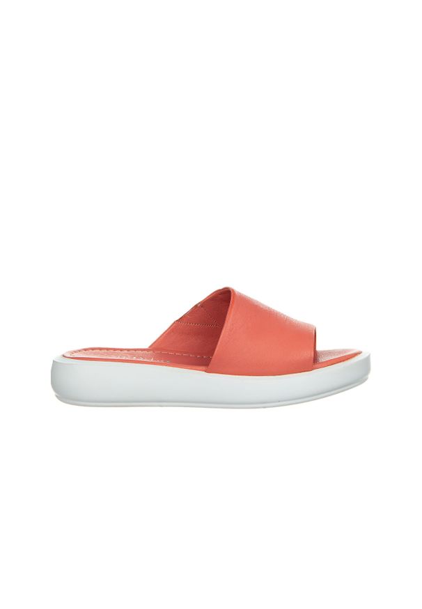 Klapki Bayla-161 161 72 11 Flower 161498, Różowy, Skóra naturalna - 41. Okazja: na co dzień. Kolor: różowy. Materiał: skóra. Sezon: lato. Obcas: na obcasie. Styl: casual. Wysokość obcasa: średni