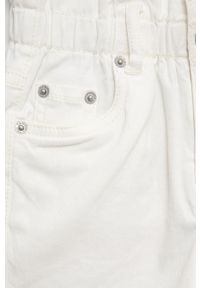 Tom Tailor szorty dziecięce kolor biały gładkie regulowana talia. Okazja: na co dzień. Kolor: biały. Materiał: tkanina, bawełna. Wzór: gładki. Styl: casual #3