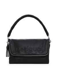 Desigual Torebka 25SAXPBK Czarny. Kolor: czarny. Materiał: skórzane