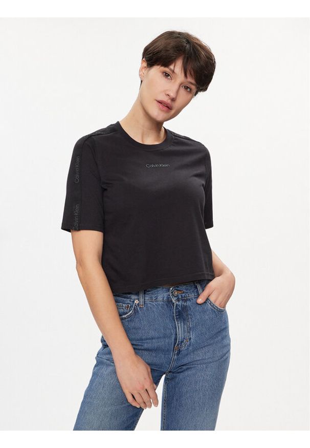 Calvin Klein Performance T-Shirt 00GWS4K234 Czarny Regular Fit. Kolor: czarny. Materiał: bawełna