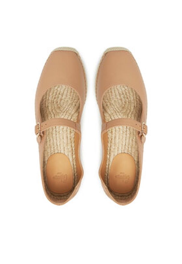 Castañer Espadryle Pepa/250 025701 Beżowy. Kolor: beżowy. Materiał: skóra