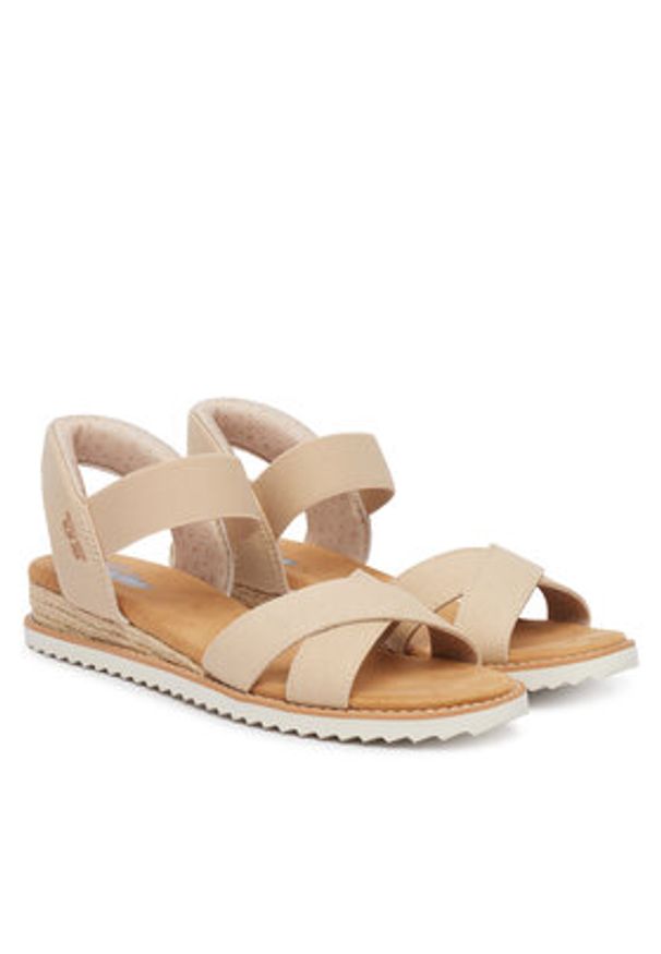 skechers - Skechers Sandały BOBS Desert Kiss - Golden Lily 114418/NAT Beżowy. Kolor: beżowy. Materiał: materiał