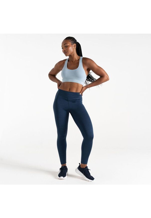 DARE 2B - Stanik sportowy damski Don't Sweat It. Kolor: niebieski. Materiał: poliamid, elastan. Sport: fitness