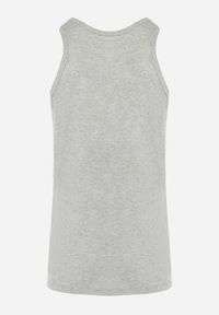 Born2be - Jasnoszara Klasyczna Koszulka Bez Rękawów Tank Top Clecotia. Kolor: szary. Długość rękawa: bez rękawów #5
