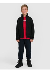 4f - 4F Polar regular ze stójką chłopięcy - czarny 152 (11-12 lat). Typ kołnierza: kołnierzyk stójkowy. Kolor: czarny. Materiał: polar. Długość: długie. Sezon: lato #2