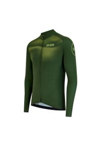 KEADA SPORTS - Męska koszulka rowerowa z długim rękawem - Onwards Four. Kolor: zielony. Długość rękawa: długi rękaw. Długość: długie