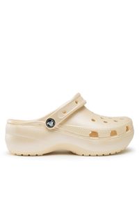 Crocs Klapki Crocs Classic Platform Shimmer Clog 208590 Beżowy. Kolor: beżowy. Obcas: na platformie #1