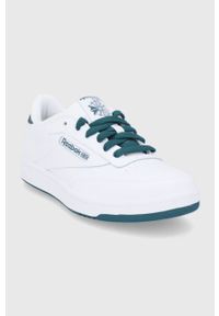 Reebok Classic Buty skórzane dziecięce GV9849 kolor biały. Nosek buta: okrągły. Zapięcie: sznurówki. Kolor: biały. Materiał: skóra. Model: Reebok Classic #5