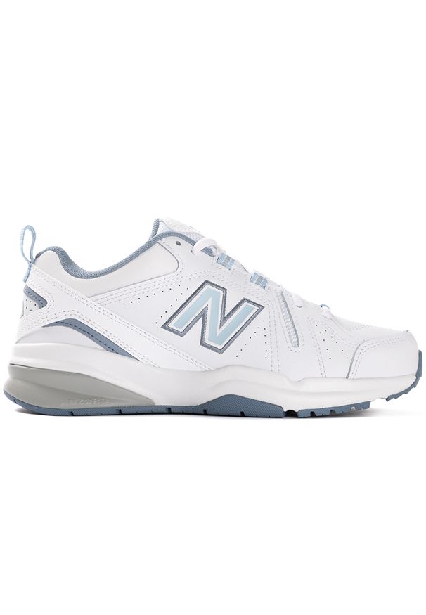 Buty damskie New Balance WX608EN5 – białe. Okazja: na co dzień. Kolor: biały. Materiał: materiał, skóra, syntetyk. Szerokość cholewki: normalna. Sezon: lato