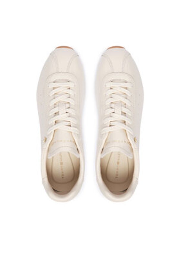 TOMMY HILFIGER - Tommy Hilfiger Sneakersy Bella Sneaker Leather FW0FW09495 Kremowy. Kolor: kremowy. Materiał: skóra